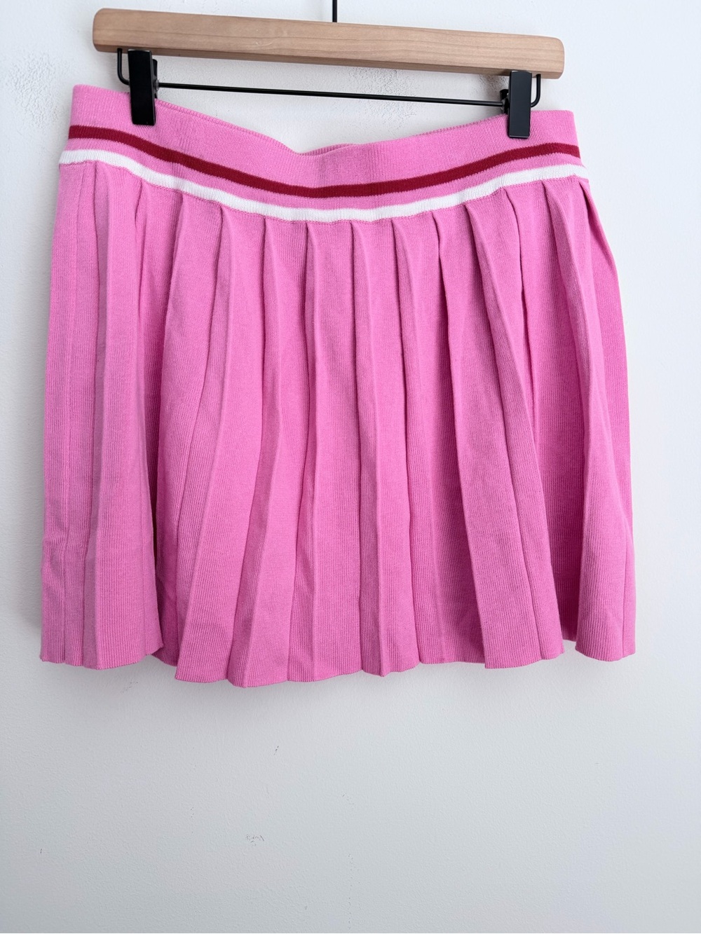 Alexia Admor pink Serena pleated tennis skirt L NWT